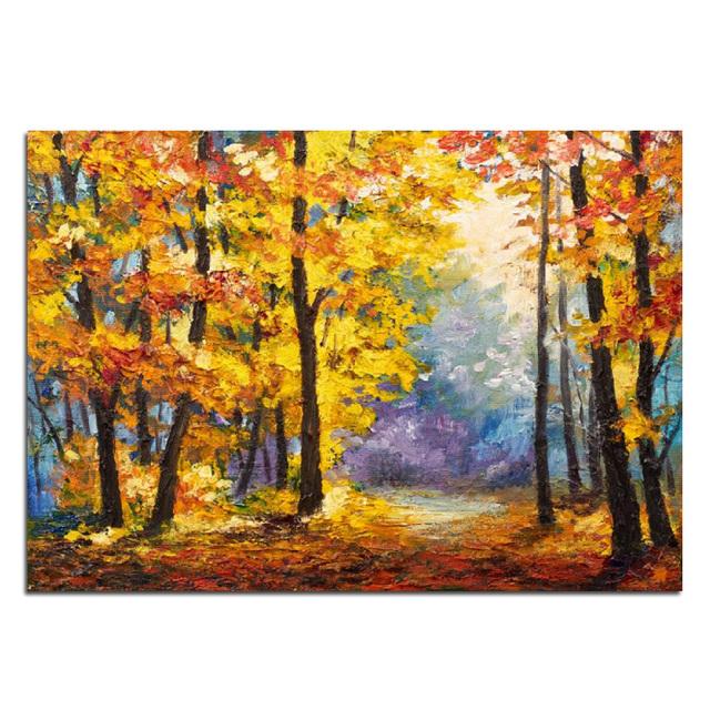 Canvas Oil Painting Art Posters And Prints Colorful Tree Plants Pictures Home Wall Paintings For Living Room Decoration No Frame