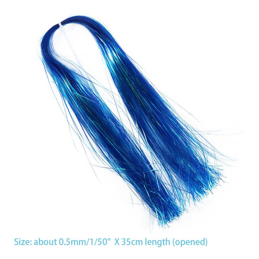Shining Fishing Lure Fly Tying Materials Jig Hook Streamer Assist Hooks Line Fly Tying Tinsel