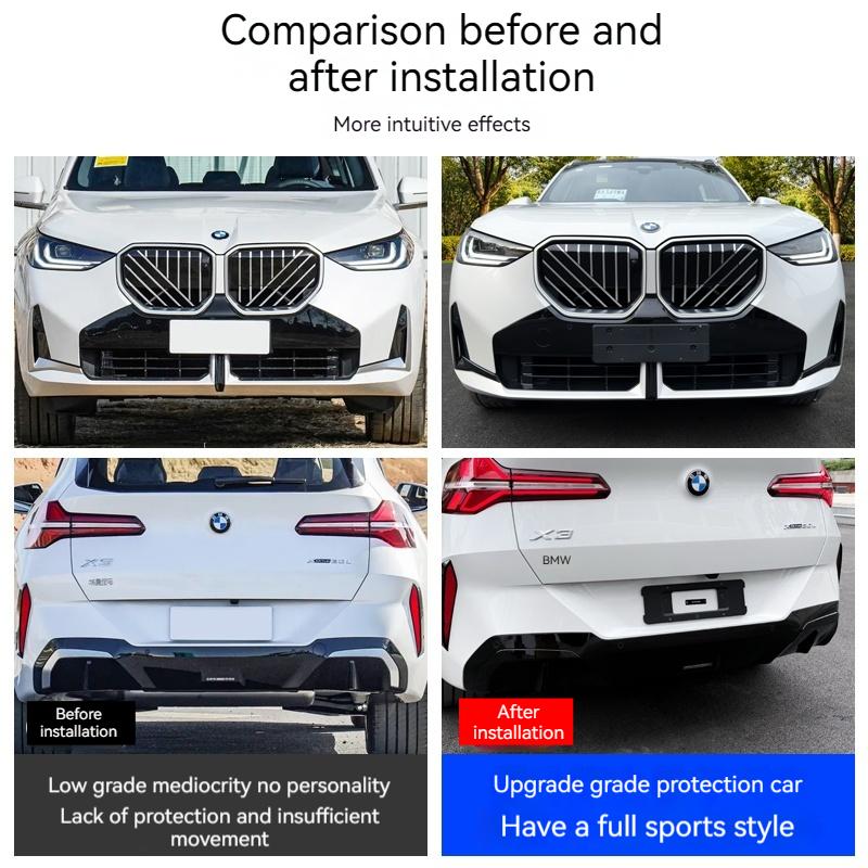 PotrivitPentru BMW X3G45 2025 Fibra de Carbon și negru Mașină Bara Față mașină după Buza Splitter Spoiler Canard Capac Ornament Accesorii Decor