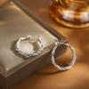 2025 Women's Niche Design 925 Sterling Silver Twisted Stud Earrings – Light Luxury Ear Jewelry with High-End Feel
