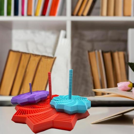 1/3Pcs 3D Printed Expanded Fidget Star Expandable Fractal Hexagon with Handle Stress Anxiety Relief Honeycomb Whirling Spiral Star Sensory Toy