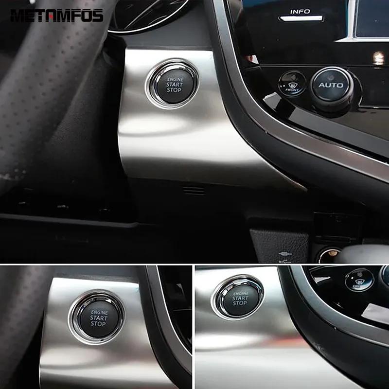 For Toyota Camry 2018-   Stainless Steel Car Engine Start Stop Switch Button Panel Cover Trim Interior Accessories