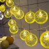 2M LED Lemon-shaped Lamp String Lantern Home Lighting Decoration