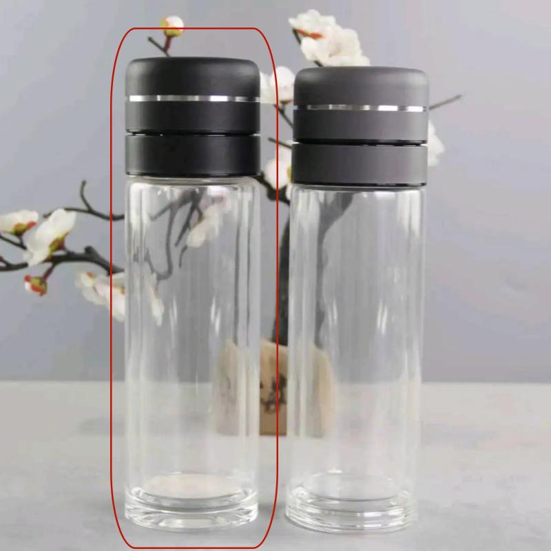 One-Touch Open Goose Egg Double-Layer Glass Cup: Anti-Scalding, High Borosilicate, Quick-Open Tea/Water Separation Cup
