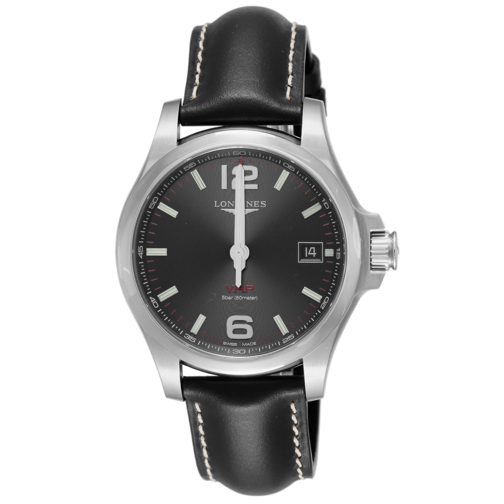 

Watch CONQUEST Quartz 5 ATM Water Resistant Sapphire Glass Black Dial Stainless Steel Black [Longines] Men s V.H.P L3.716.4.56.2 [Item] чорний