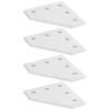 4pcs Reinforcement Plate Aluminum Extrusion Connector Durable Joining Plate Outside  DIY Projects