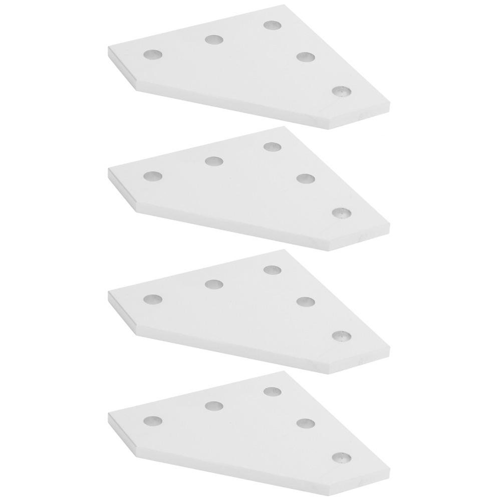 4pcs Reinforcement Plate Aluminum Extrusion Connector Durable Joining Plate Outside  DIY Projects