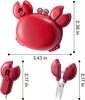 Crab Multifunctional Bottle Opener, 4-in-1 Magnetic Refrigerator Magnet with Scissors, Box Cutter&Bottle Opener, Cute Crab Magnetic Beer Bottle Opener