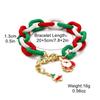 Christmas Tree Rice Beaded Chain Santa Cartoon Pendant Bracelet  Women