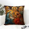 Classical Mural Patterns And Religious Prints Pillow Case Linen Pillow Case Sofa Home Decor Cushion Cover Cushion Cove