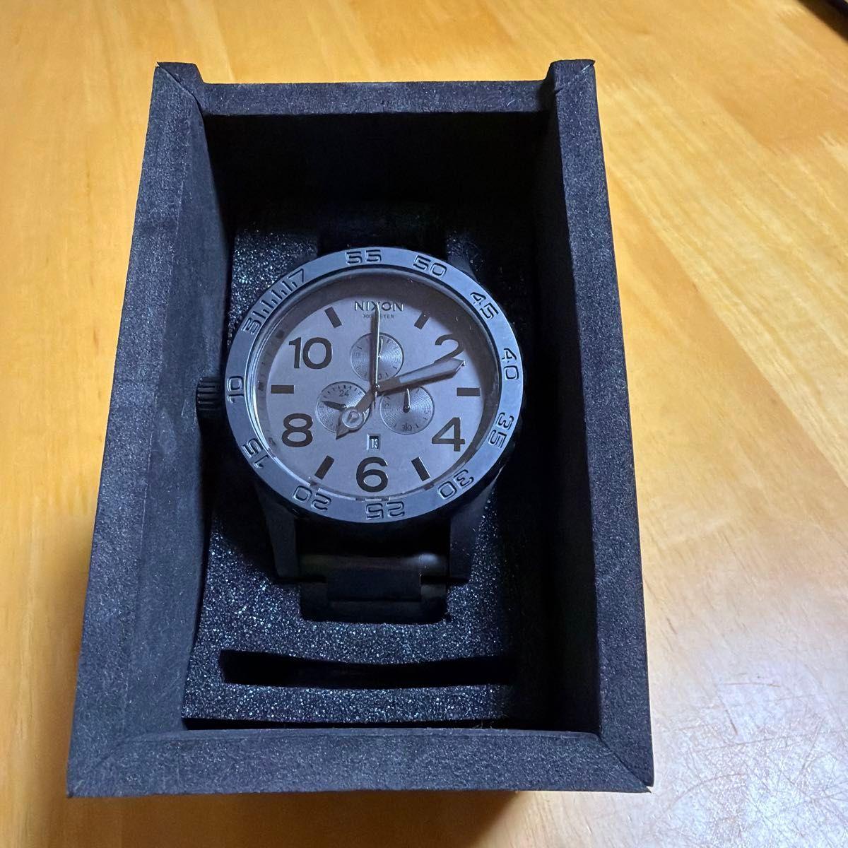 Used NIXON watch chronograph black 5/23 battery replaced