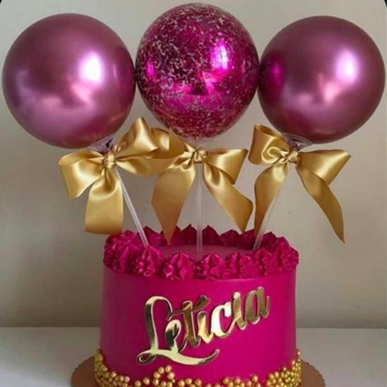 Balloon Cake Insert Card Birthday Wedding Party Cake Topper Decorations