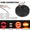 2Pcs 5.3" Dynamic LED Car Bus Van Caravan Lamp Flow Turn Signal Tail Light Brake