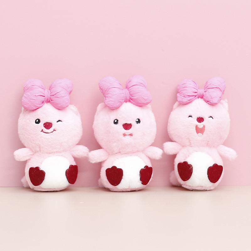 Keychain Bow Loopy Cute Cartoon Girl Backpack Decorative Pendant Doll Plush