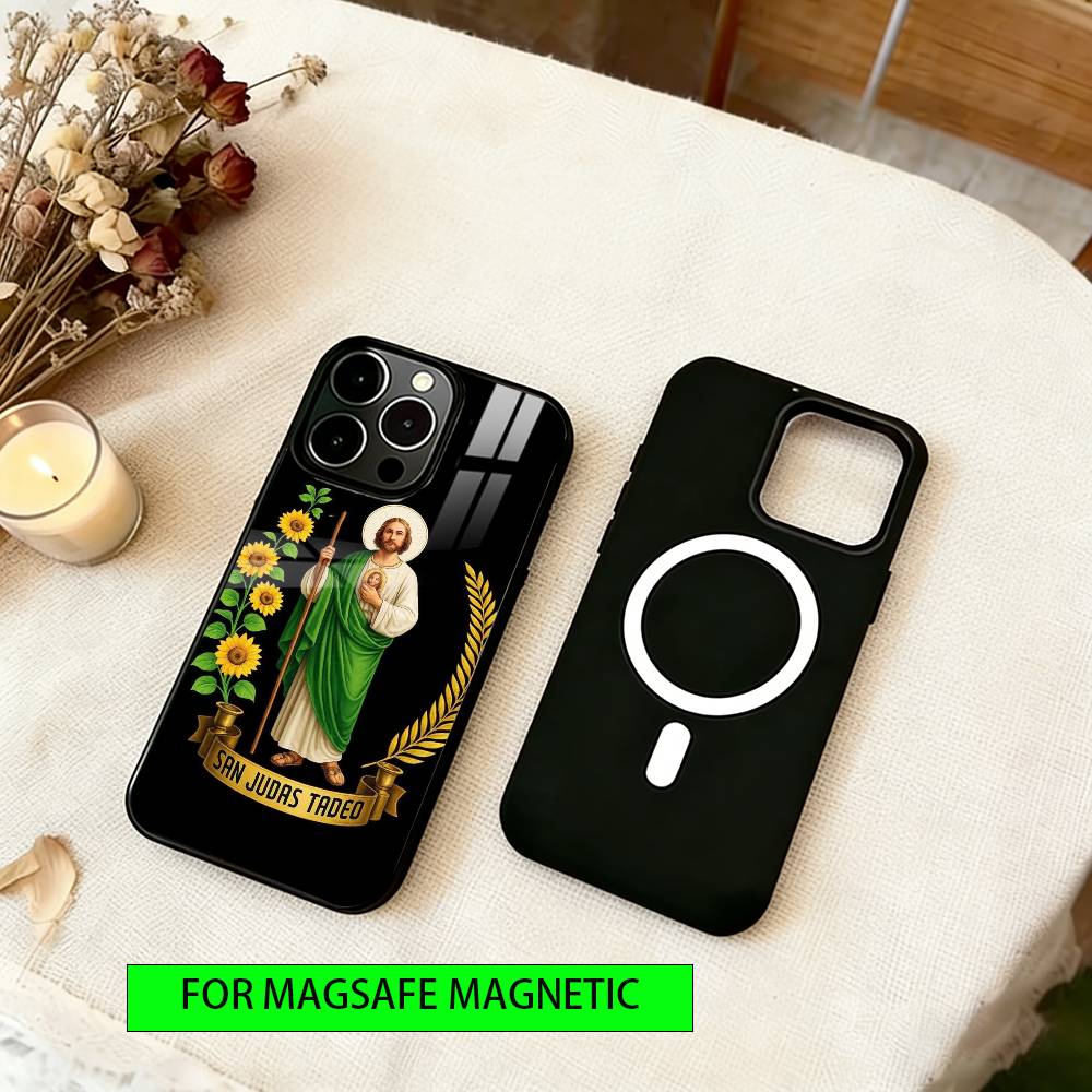 San Judas Tadeo ART  Phone Case For iPhone17,16,15,14,13,12,11 Plus,Pro Magnetic For Magsafe Wireless Charging