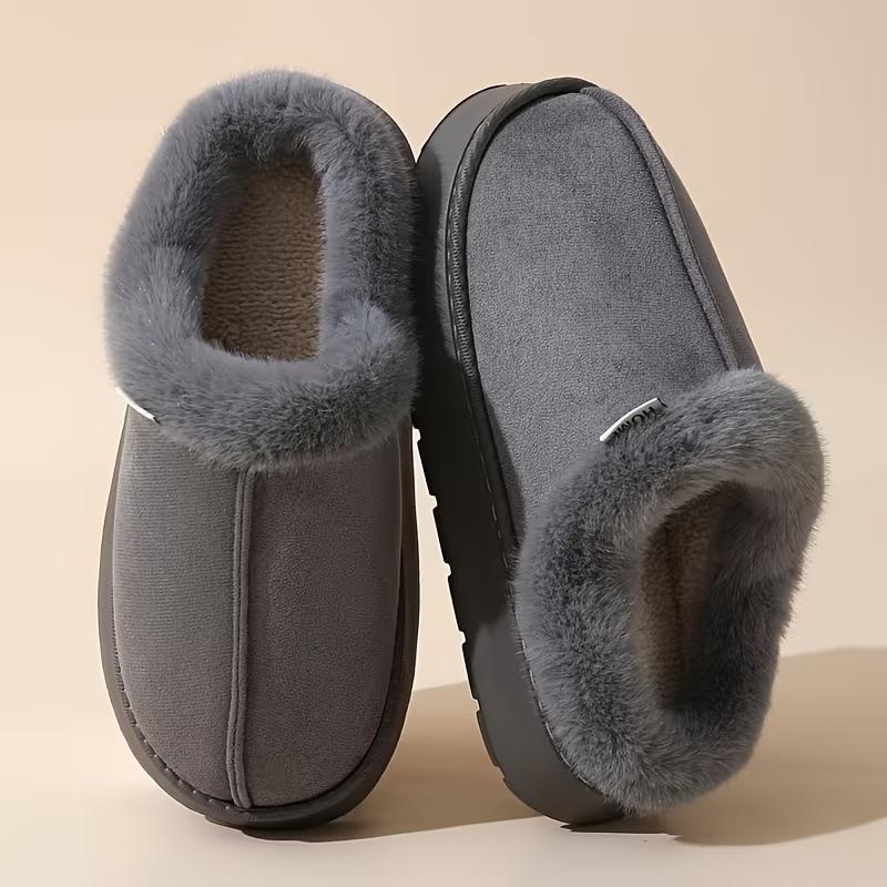 Women'S Winter Plush Slippers - Thick Warm Indoor House Shoes with Soft EVA Sole, Non-Slip Cushioned Insole - Cozy Slip-On House Shoes