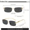 5pcs Unisex Retro Leopard Head Metal Sunglasses Square Frameless Decorative Sun Glasses Colorful Classic Men's Optical Glasses
