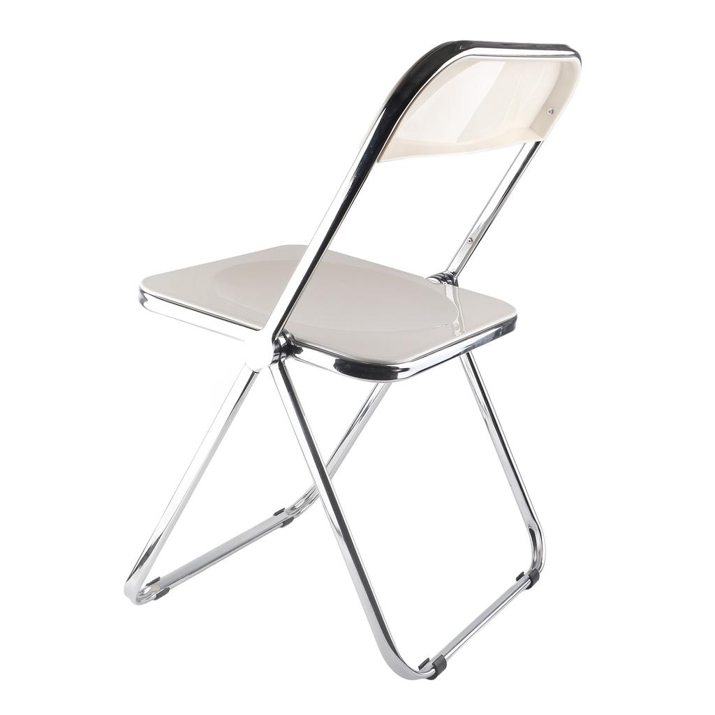 Folding Chair INS Style Folding Design Transparent Durable Sturdy Metal Foldable Chair for Party