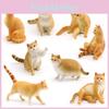 Cartoon Cat Pvc Sculpture With Realistic Form For Home Display Gift Childrens