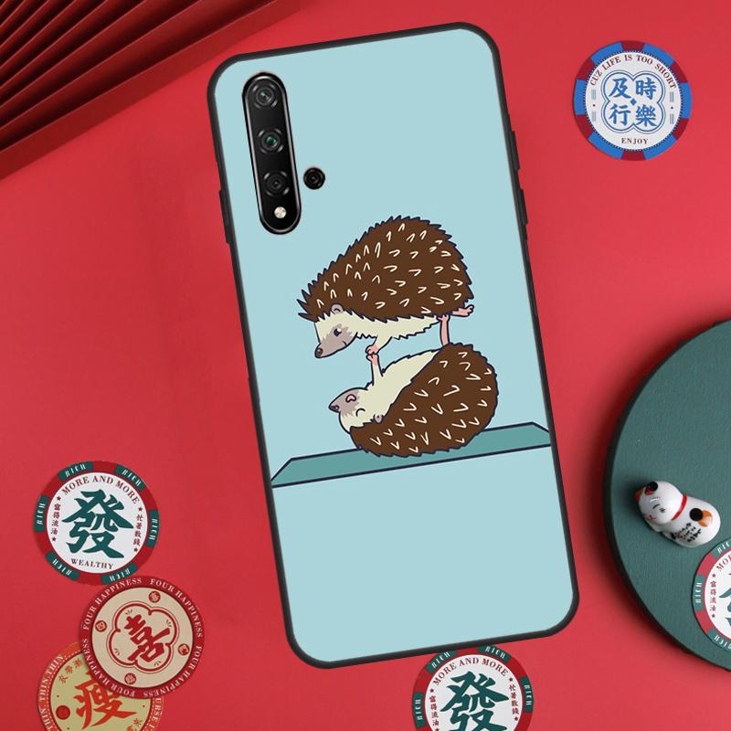 Kawaii Hedgehog Heart Cute For Huawei Nova 11 Pro 9 10 SE Y70 Y60 Y90 Y61 Y91 Y73 Y72 12s 12i 11i 8i P30 P40 Lite Case