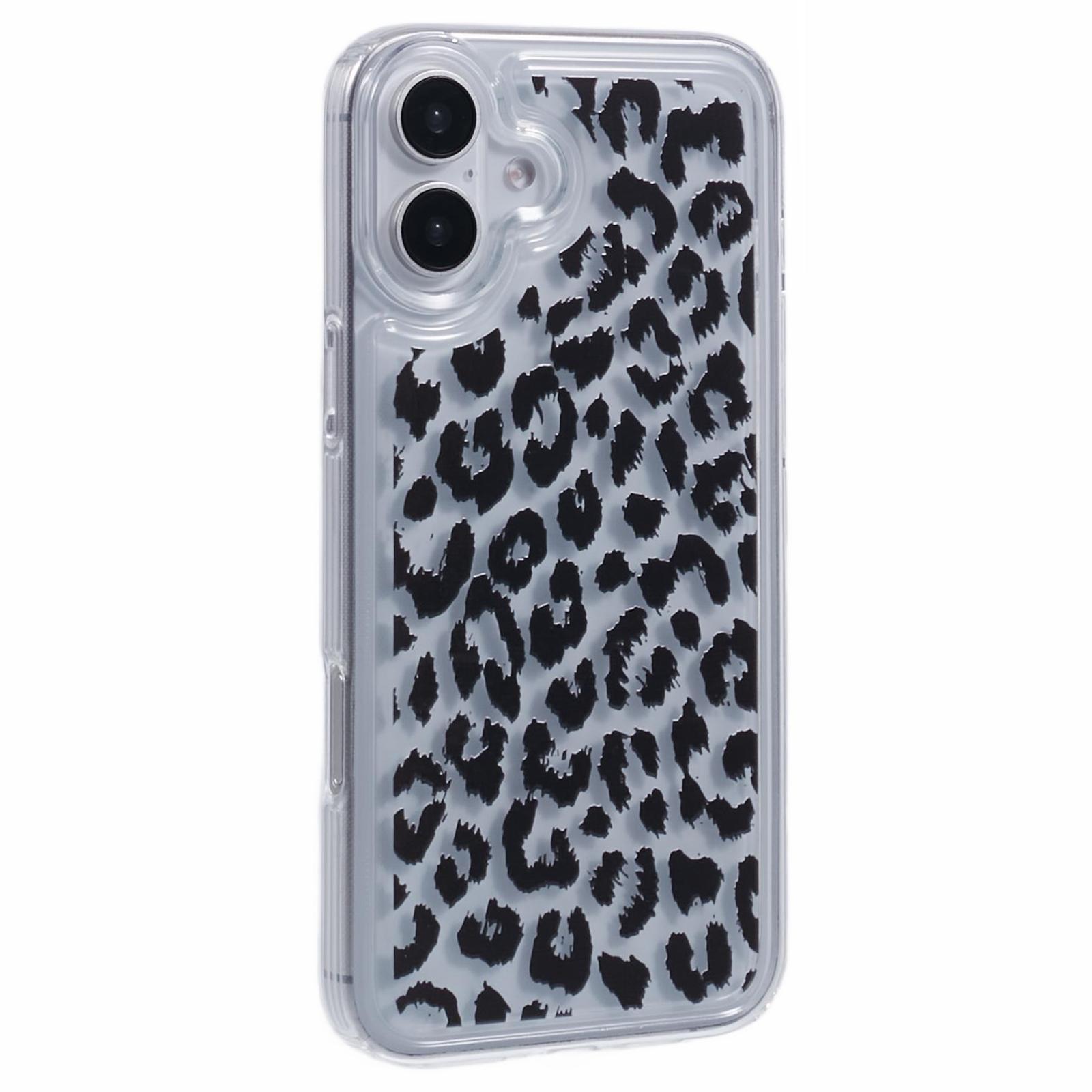 

For iPhone 16 TPU Case Pattern Printing Shockproof Airbag Phone Cover Small Leopard