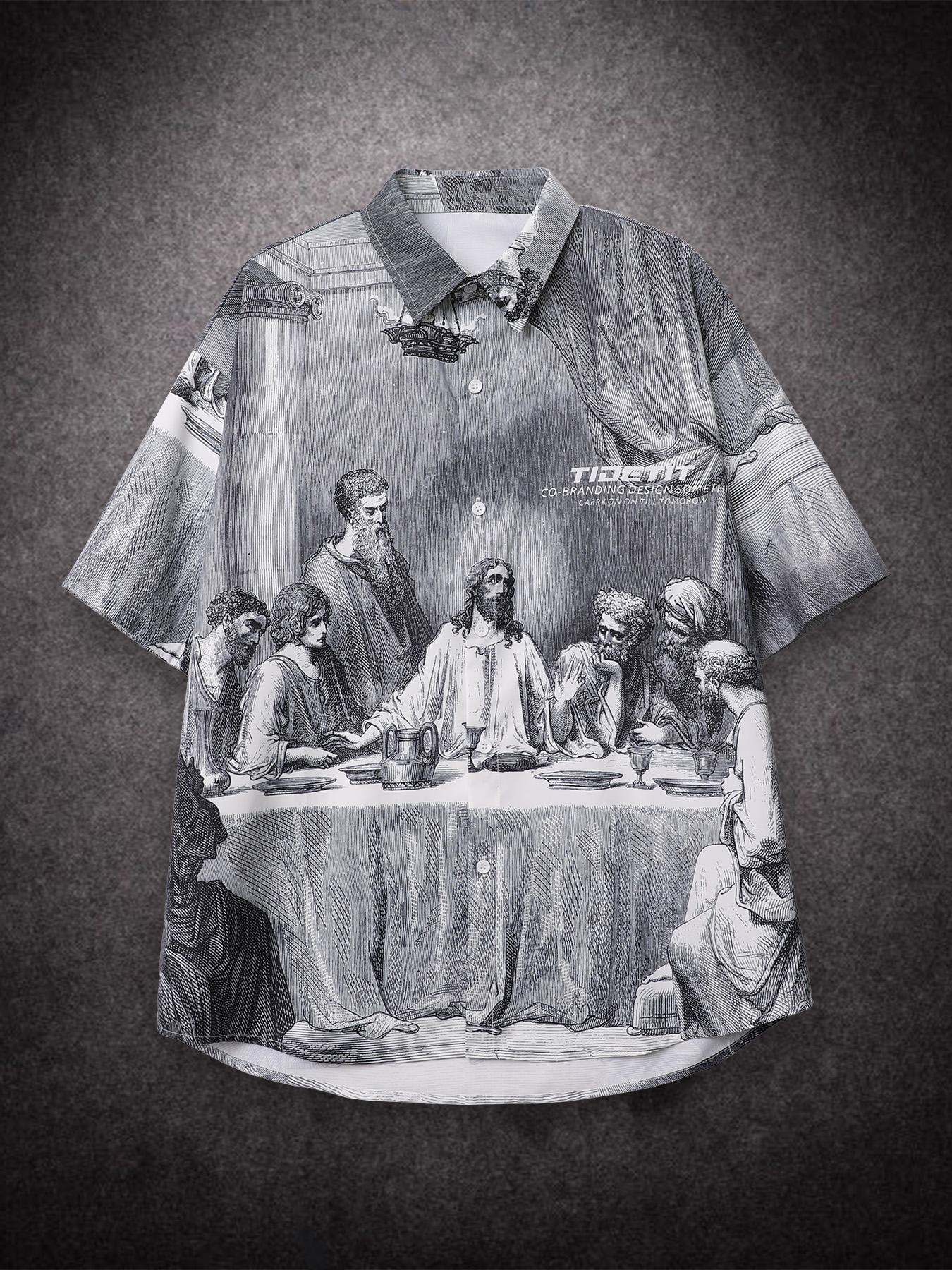 

Мужские рубашки большого размера, летняя живопись с принтом, новая личность, Джокер, пары, повседневная мужская и женская шелковая винтажная одежда на пуговицах M серый