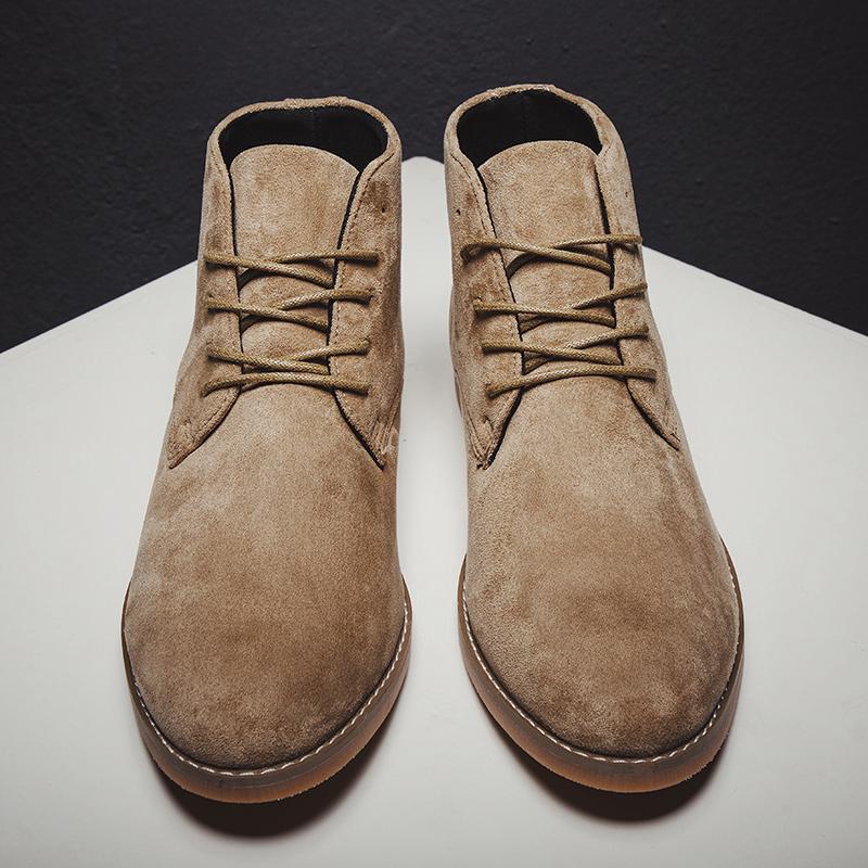 Spring Autumn Men Dress Oxfords Shoes Outdoor Suede Leather Sneakers Man Moccasins Work Business Shoes Soft Male Ankle Boots