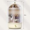 360° Rotating Makeup Organizer Case Large Capacity Cosmetics Storage Vanity Shelf Countertop Luxury Spinning Storage Display Box