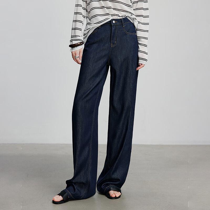 Chuyu 2025 Summer Acetate Lyocell Wide-Leg Jeans