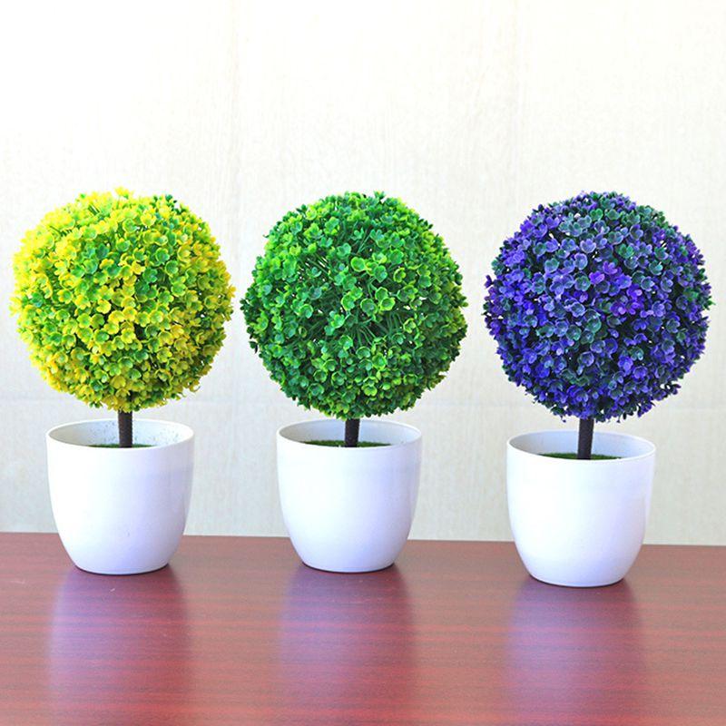 Beautiful Decorative Artificial Ball Plant Tree In Pot For Weddings And Parties