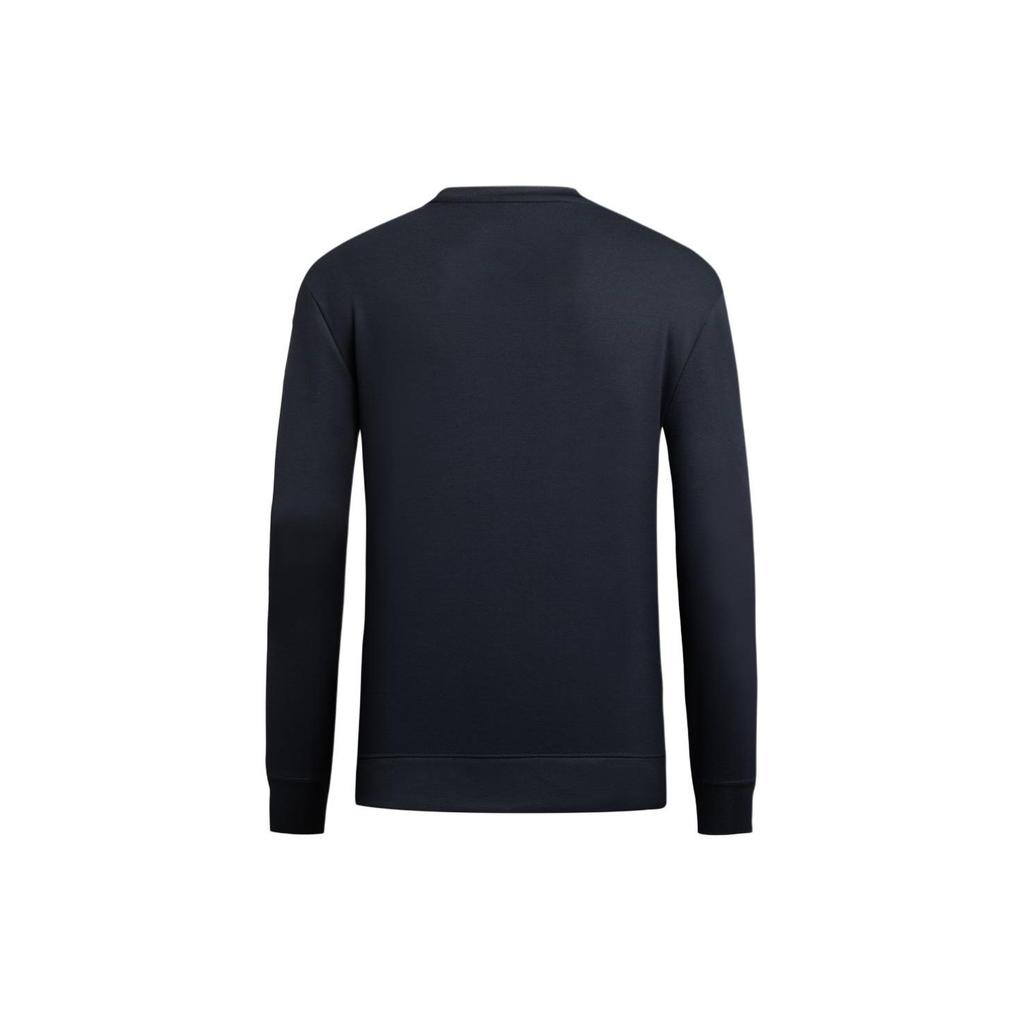 Armani Exchange SS24 Letter Print Crew Neck Casual Sweatshirt Men sweatshirt Navy-Blue 3DZMSA-Z9N1Z-1583