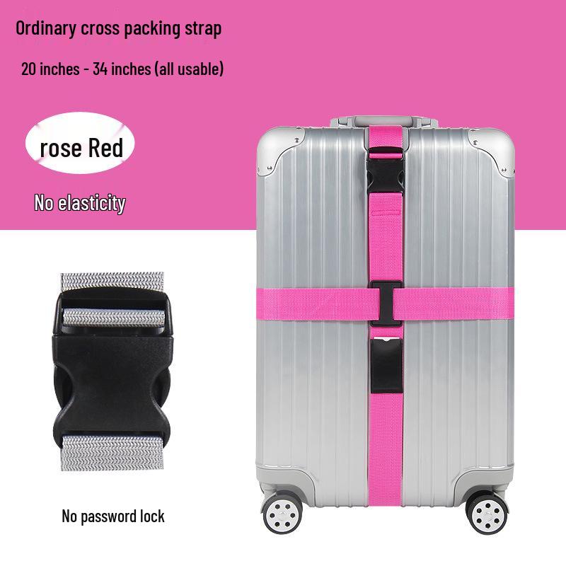 Explosion-Proof Customs Lock Luggage Straps: Reinforced Cross-Packing Straps for Tightening Checked Baggage.