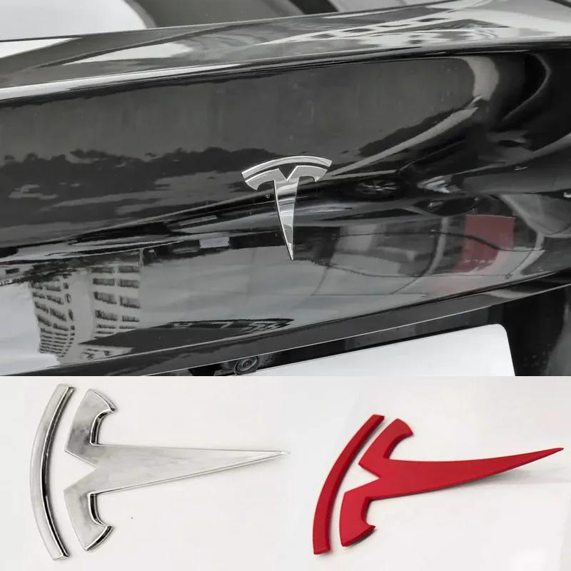 ALL1 1 PC Replacement Front Label Trunk Label for Tesla Model 3 Mode Y Logo Rear Tail Label Car Accessories Personalized Car Sticker