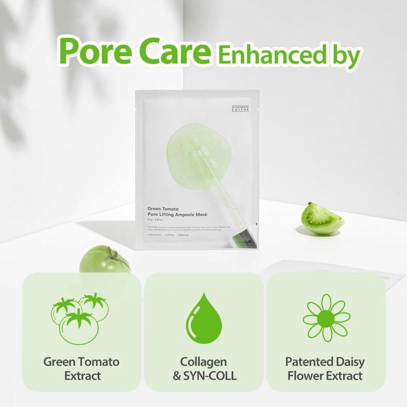 SUNGBOON EDITOR Green Tomato Pore Lifting Ampoule Mask