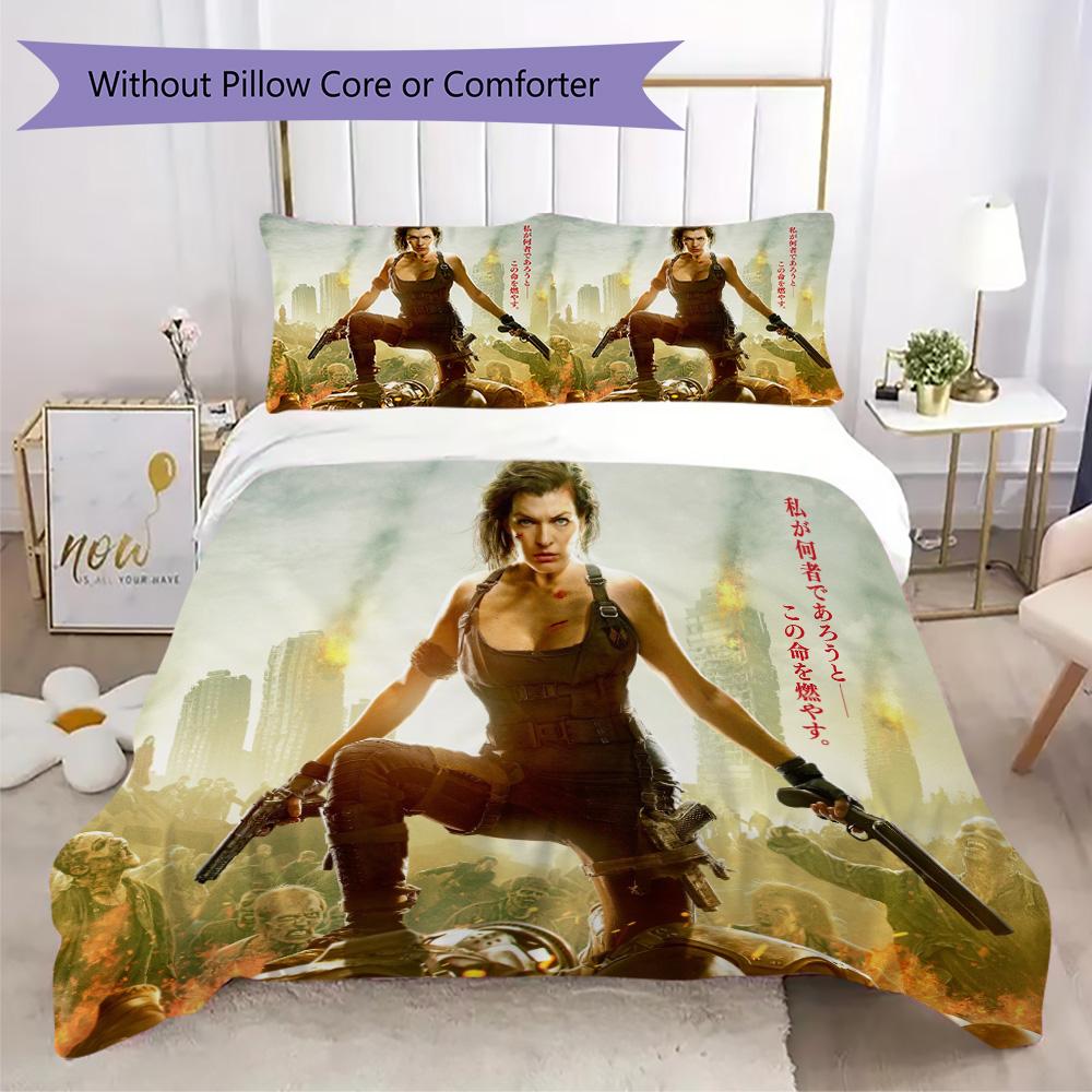 The sci-fi game Resident Evil Umbrella Corporation offers soft and comfortable bedding covers and pillowcases for home use (without core) K4