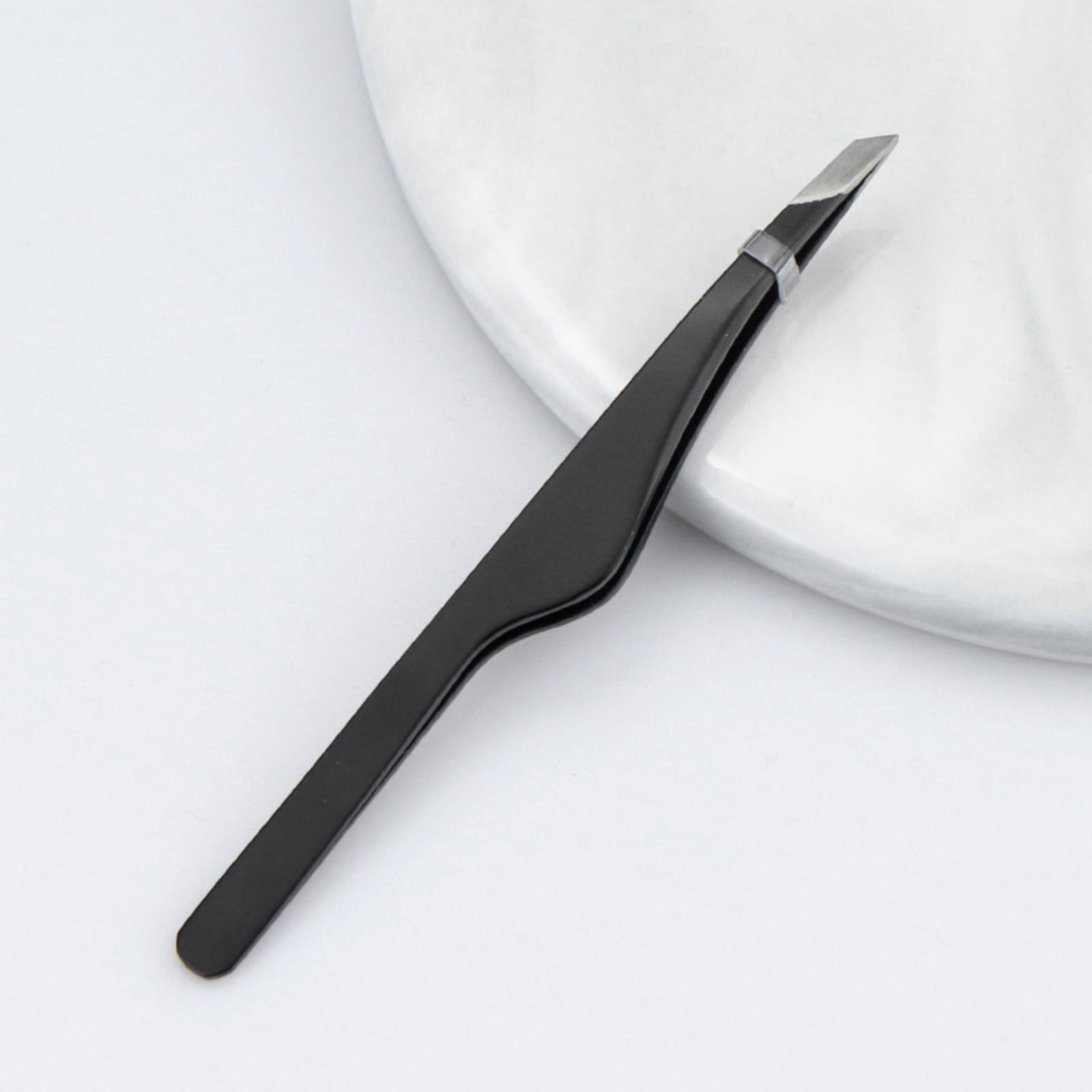 

Красота Нержавеющая сталь Пинцет для бровей, Завивка ресниц, Лента для двойного века, Косметический пинцет в форме меча, Борода One Size чёрный