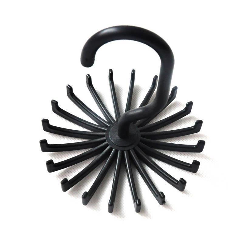 

20 крючков для галстуков, шарфов, вращающаяся на 360 градусов стойка для галстуков, держатели для вешалок для галстуков чёрный