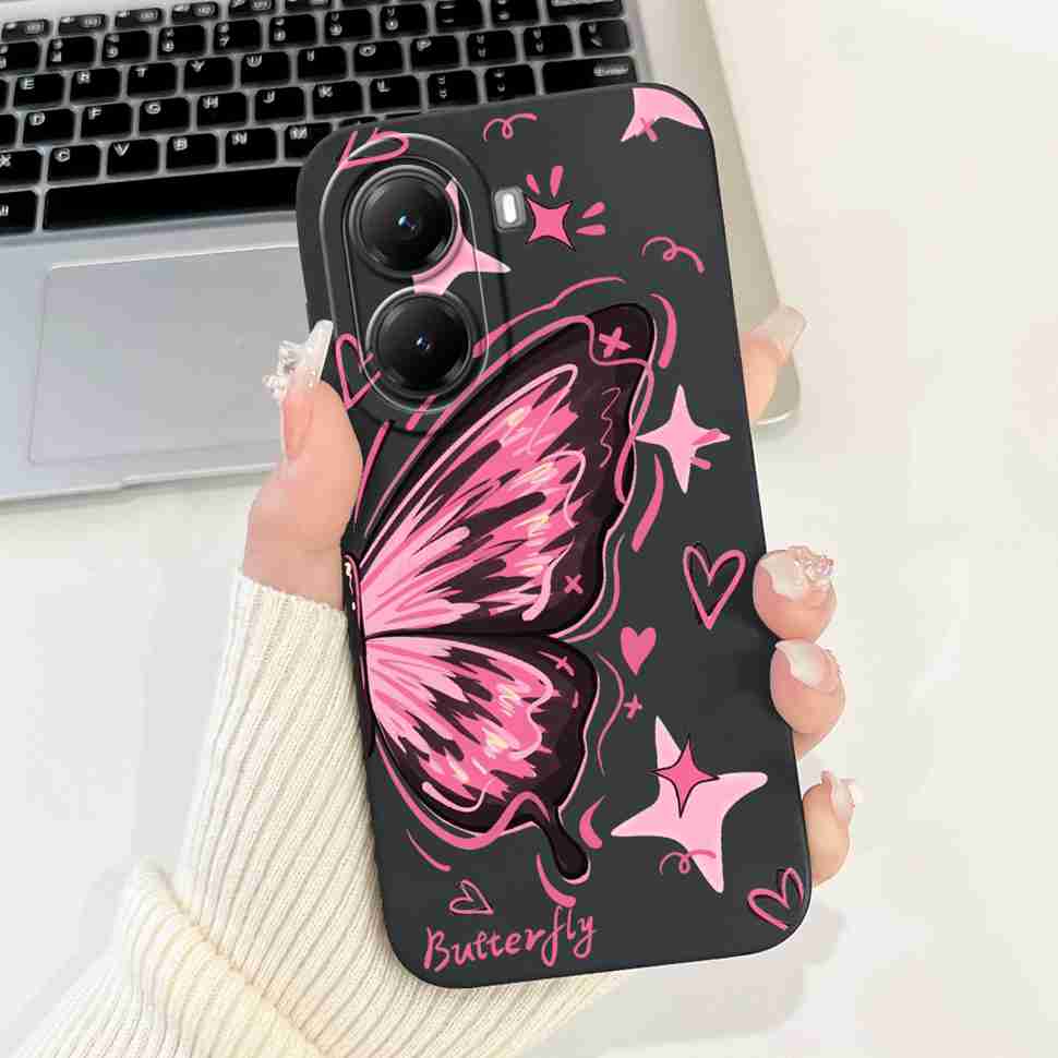 For Xiaomi Poco X7 Pro Case Cover Soft Silicone Popular Butterfly Phone Case For Poco X7 PocoX7 Pro 5G Fundas Coque Housing