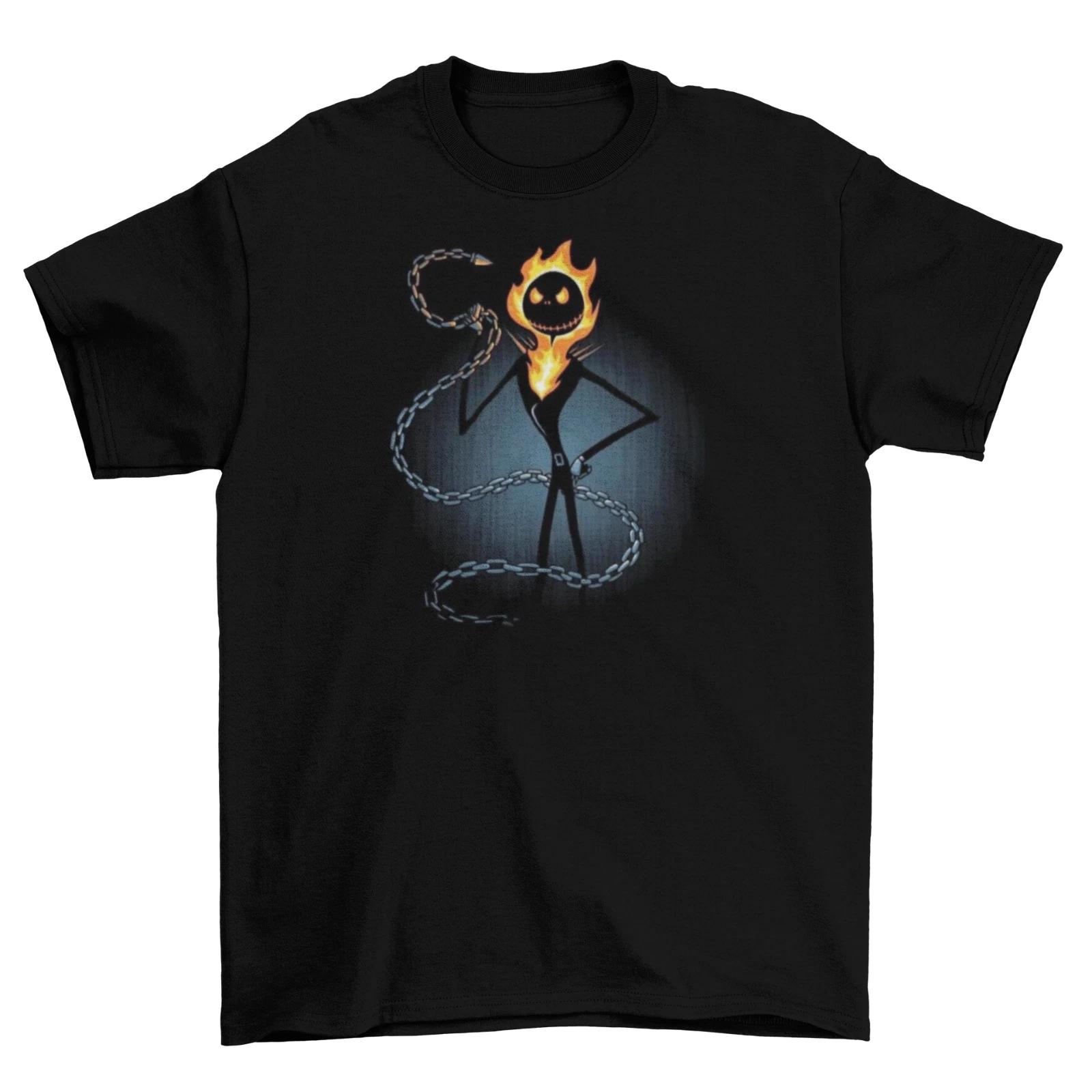 Nightmare Before Christmas Ghost Rider T-Shirt Unisex Adult Halloween Sizes New S
