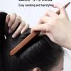 Fluffy Tooth Three-Row Boar Bristle Hairdressing Comb - Wooden, Pointed, Long Handle for Teasing, Curling, and Styling