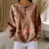 Women's Casual Shirts Long Sleeve Tops Button Up V Neck Loose Knit Fall Favorites For Women