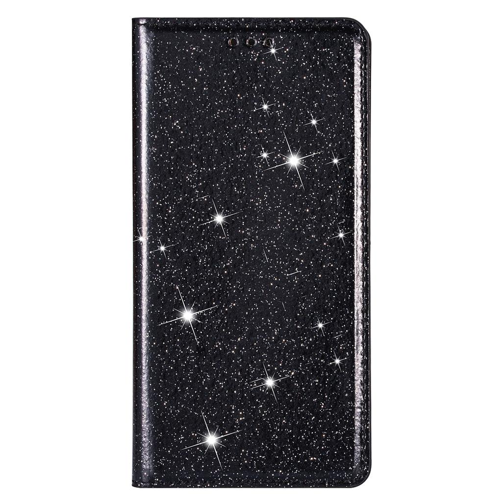 Glitzer Leder Hülle für Samsung Galaxy S25 S26 S24 S23 FE S22 S21 Ultra Plus + A37 A57 A07 A17 A06 A16 A36 A56 A26 Flip Cover