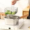 Deep Fryer Pot Stainless Steel Frying Pan Oil Saving Square Deep Frying Pan With Basket And Handle Versatile Deep Fryer With Lid