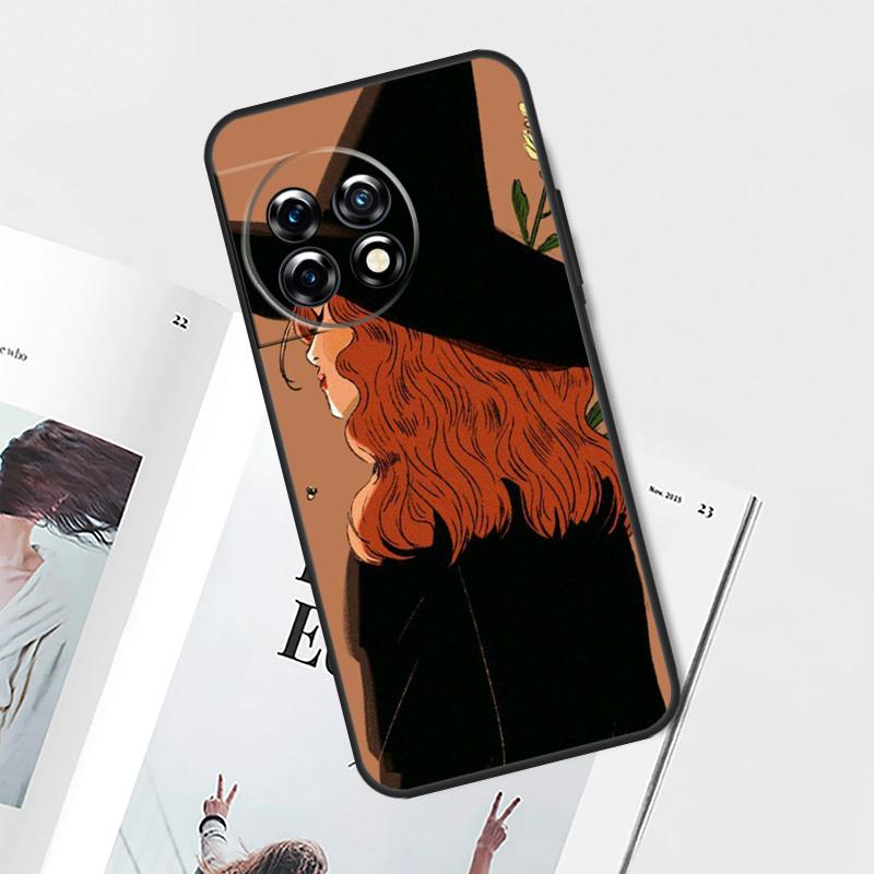 

Halloween Witch Cat Case For OnePlus Nord 5 CE 2 3 4 Lite N20 N30 OnePlus 13T 13R 12R 9 10 Pro 11 12 13 15 Cover OnePlus 11