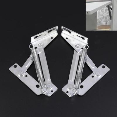 2Pcs 80 Degree Sprung Hinges Cabinet Door Lift Up Stay Flap Top Support Cupboard Kitchen Accessories