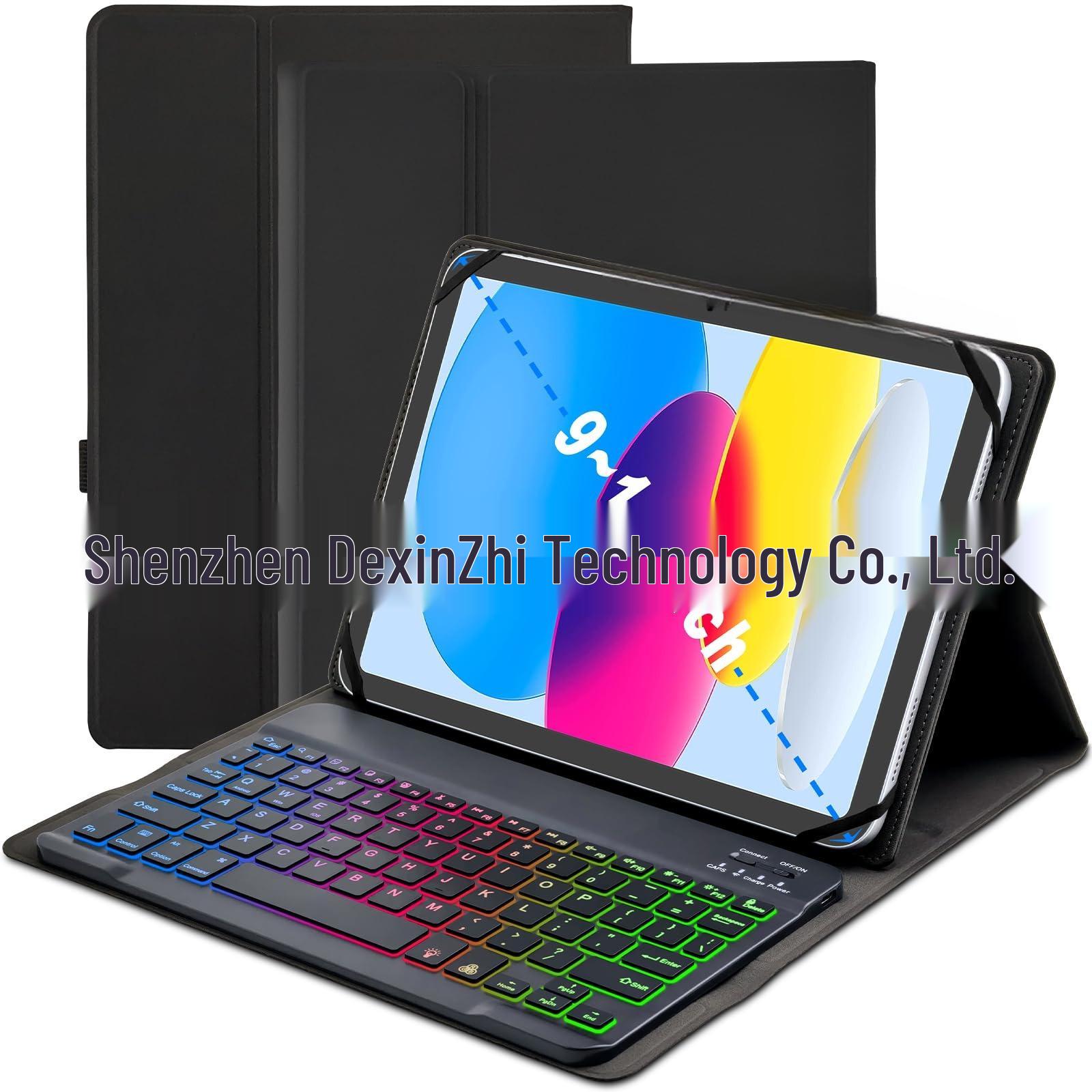 9-10 Inch Universal Colorful Backlit Bluetooth Keyboard Case for iPad TY3316 (Bluetooth Keyboard Case)
