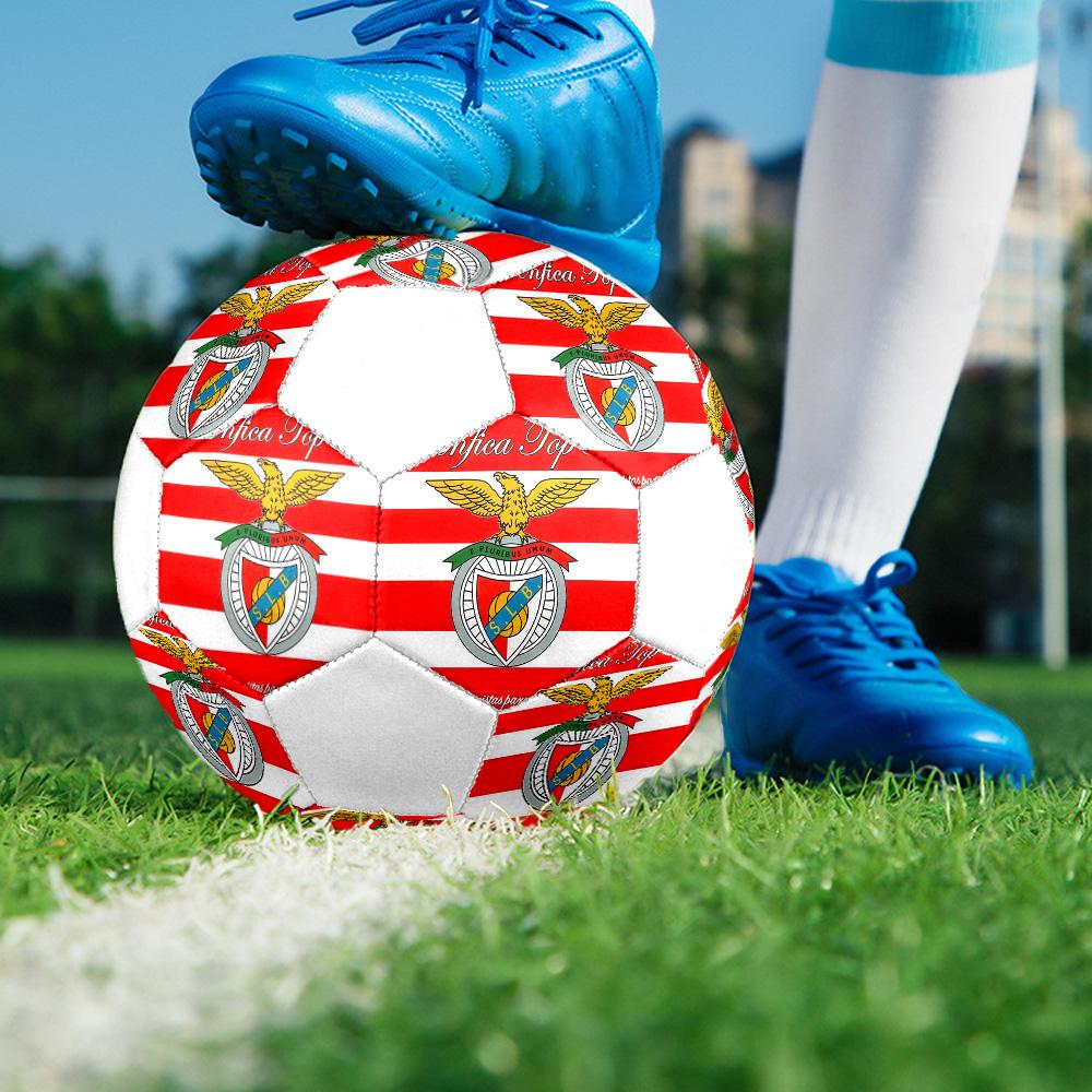 1PC SL Benfica team size 5 soccer ball PrahaIndoor Soccer Ball Colorful All Ages Machine Stitched PVC Competition Ready Durable High-Bounce