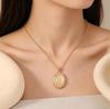 Elegant Women's Titanium Steel Necklace: Micro-inlaid Diamond & Cat's Eye Pendant, Non-fading Luxury Clavicle Chain