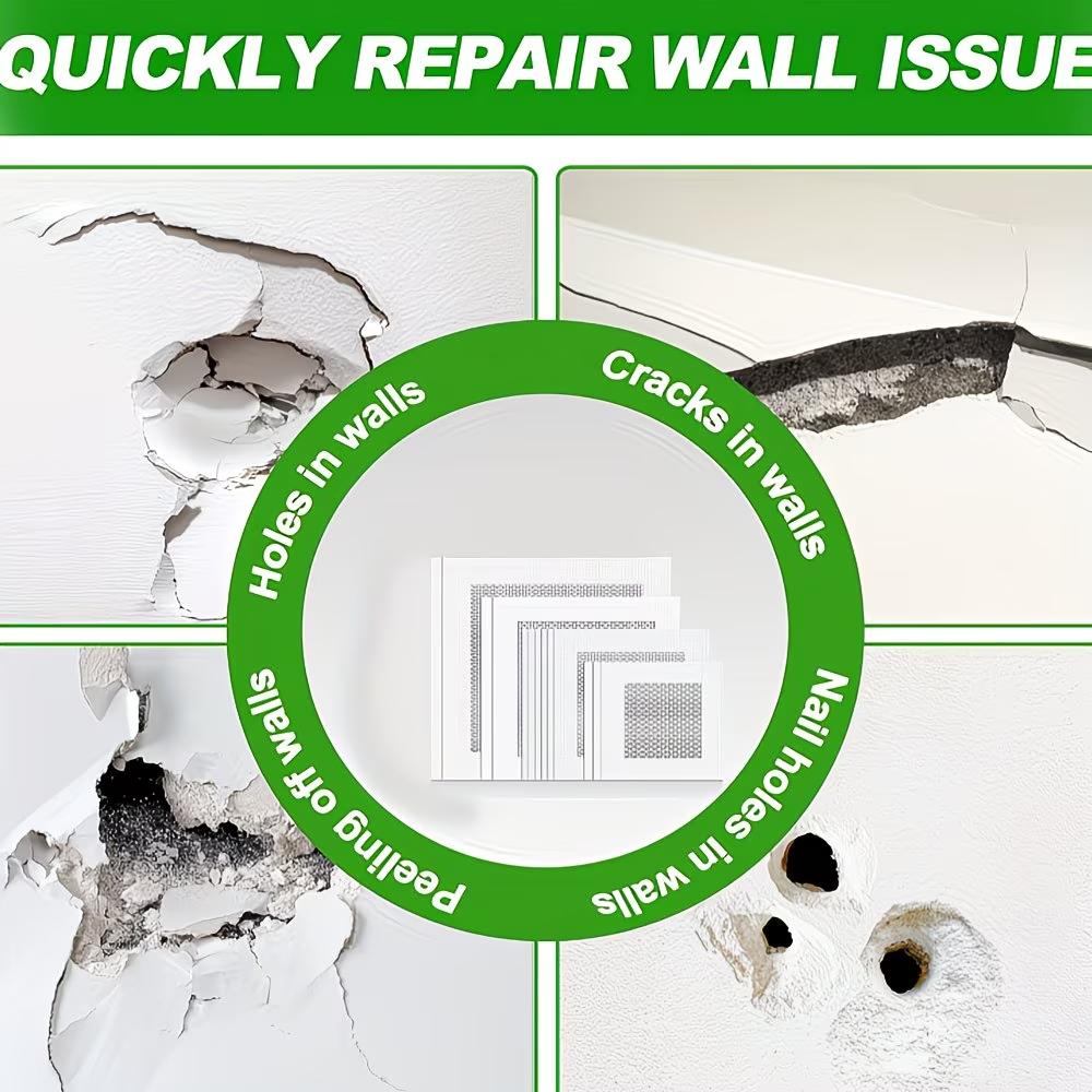 2/4pcs Wall Repair Patch, Wall Hole Repair Patch, Crack Light Hole Repair Patch Metal Repair Wallboard Material Set, Wall Repair