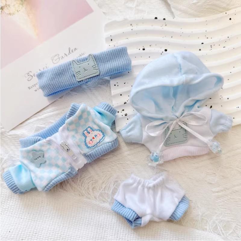 10cm Kawaii Mini Idol Doll Cute Stuffed Cotton Doll Cool Boy Suit for Plush Doll Dress Up Changing Clothes Game for Girls Gifts